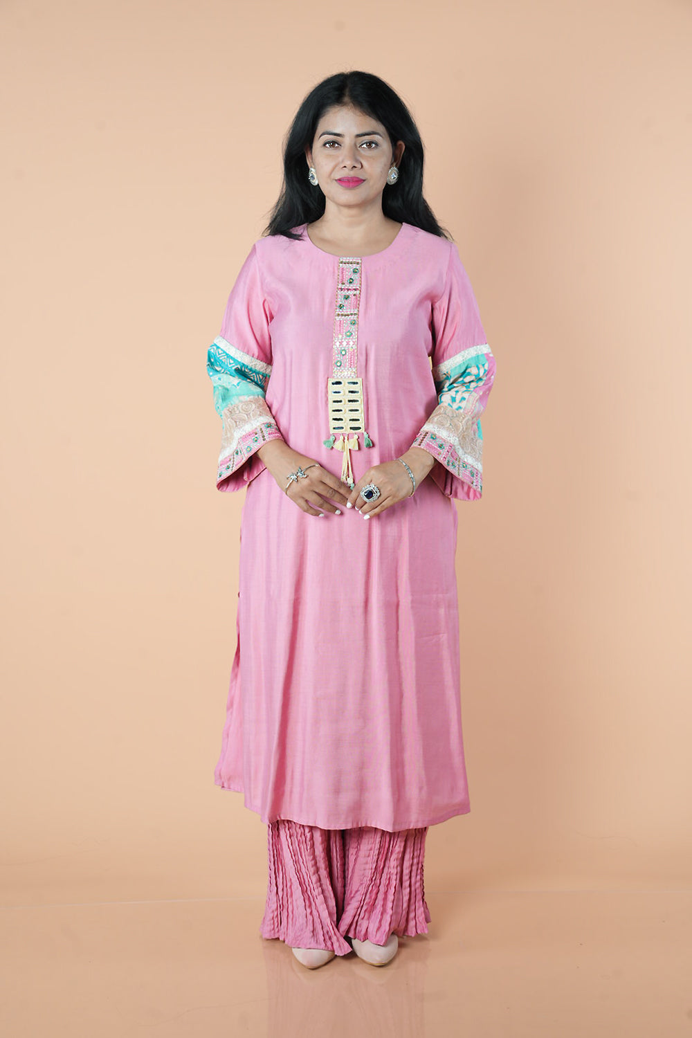Imported Maslin fabric with crush pant