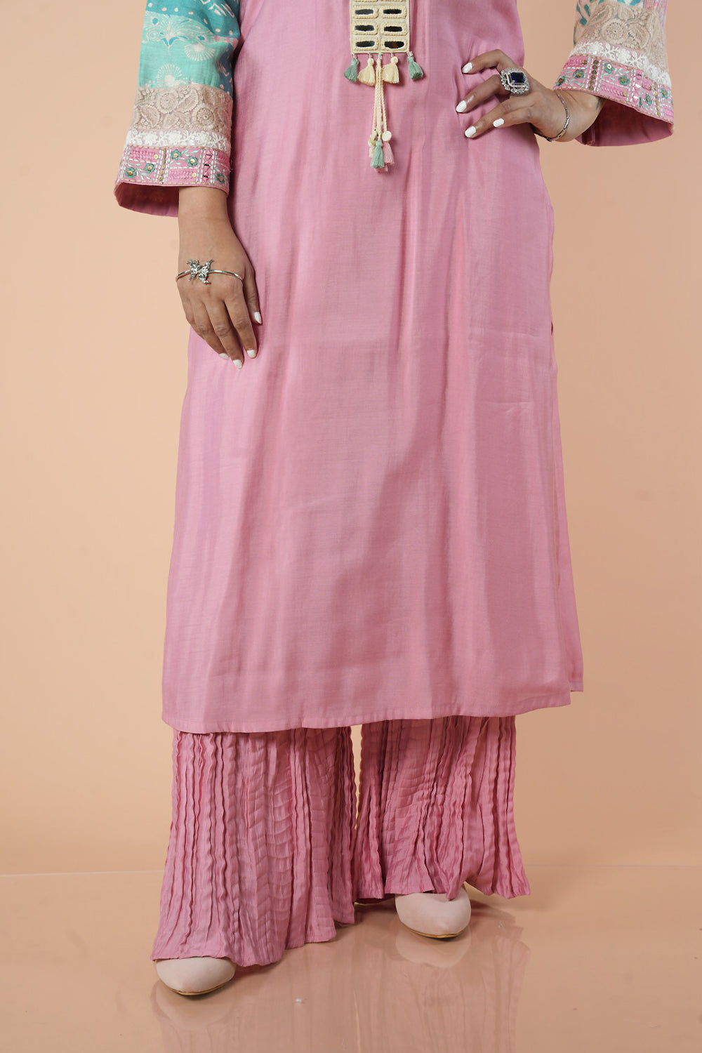 Imported Maslin fabric with crush pant