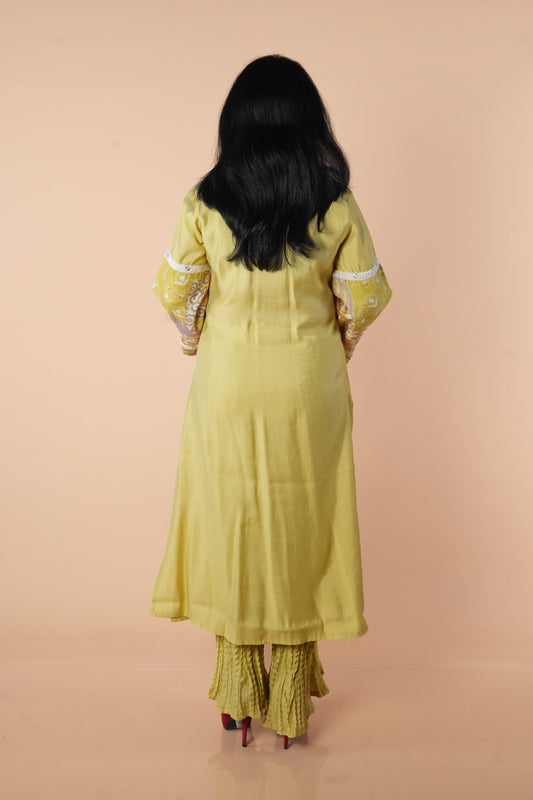 Imported Maslin fabric with crush pant