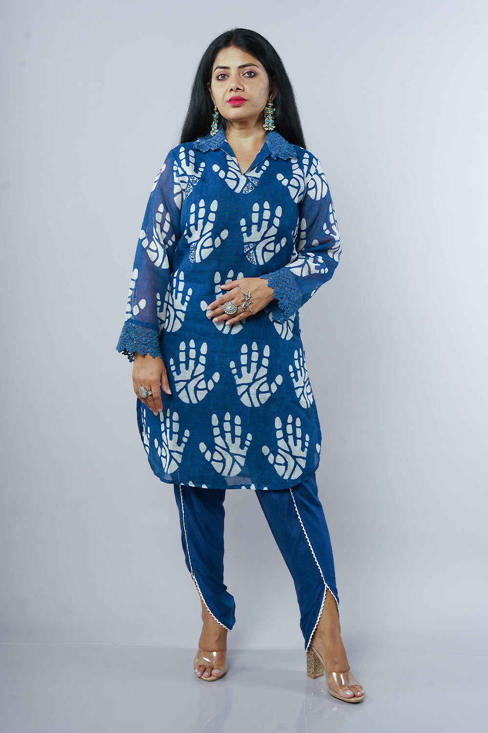 Lenin Blue colour Tulip Pant Cordset