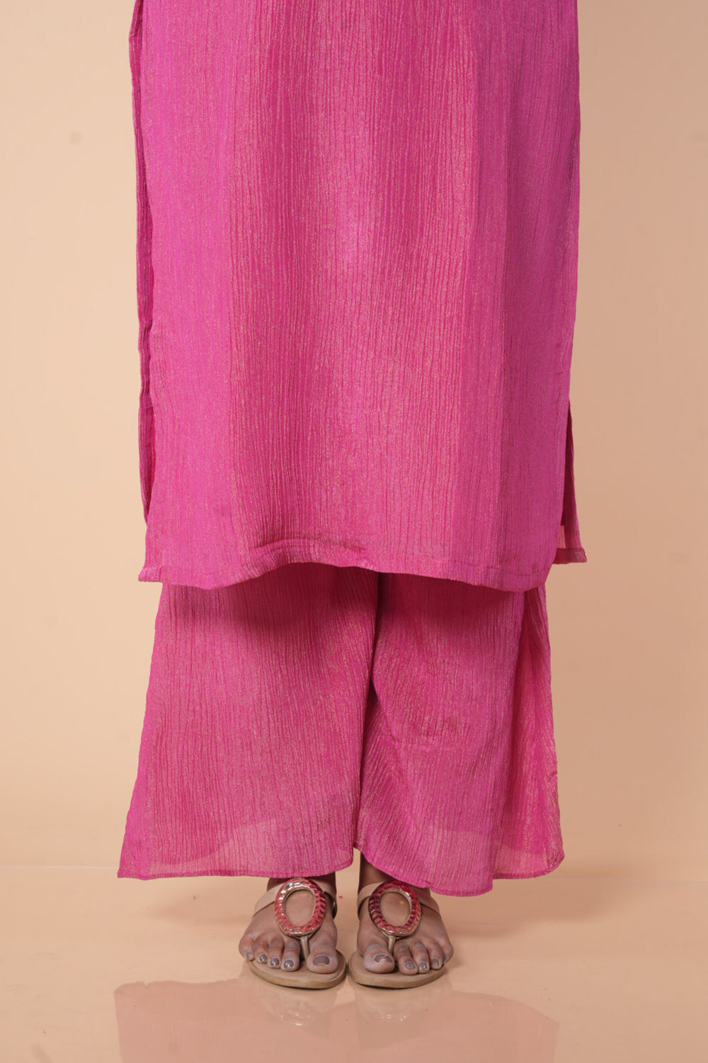 Pink Crush Tissue with tissue dupatta