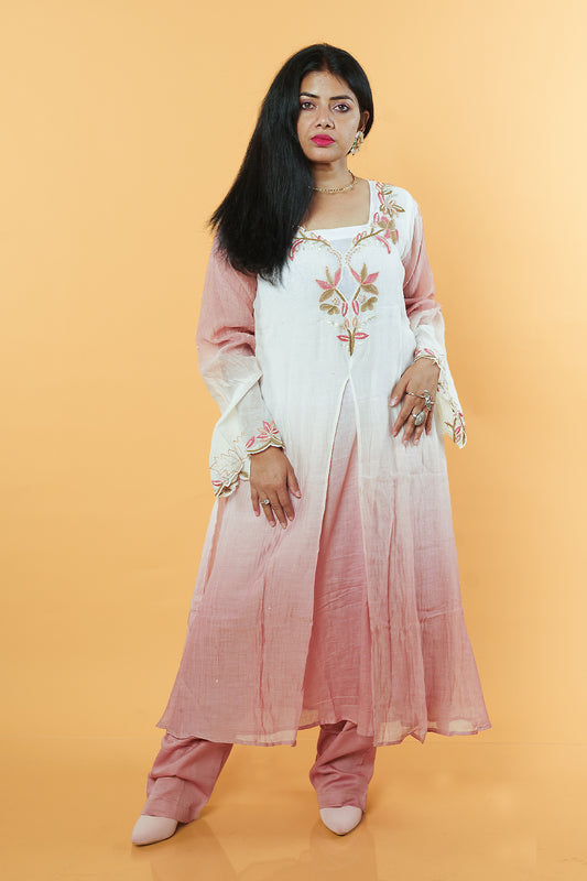 Peah Pure Banaras Mulchanderi with handwork Jacket