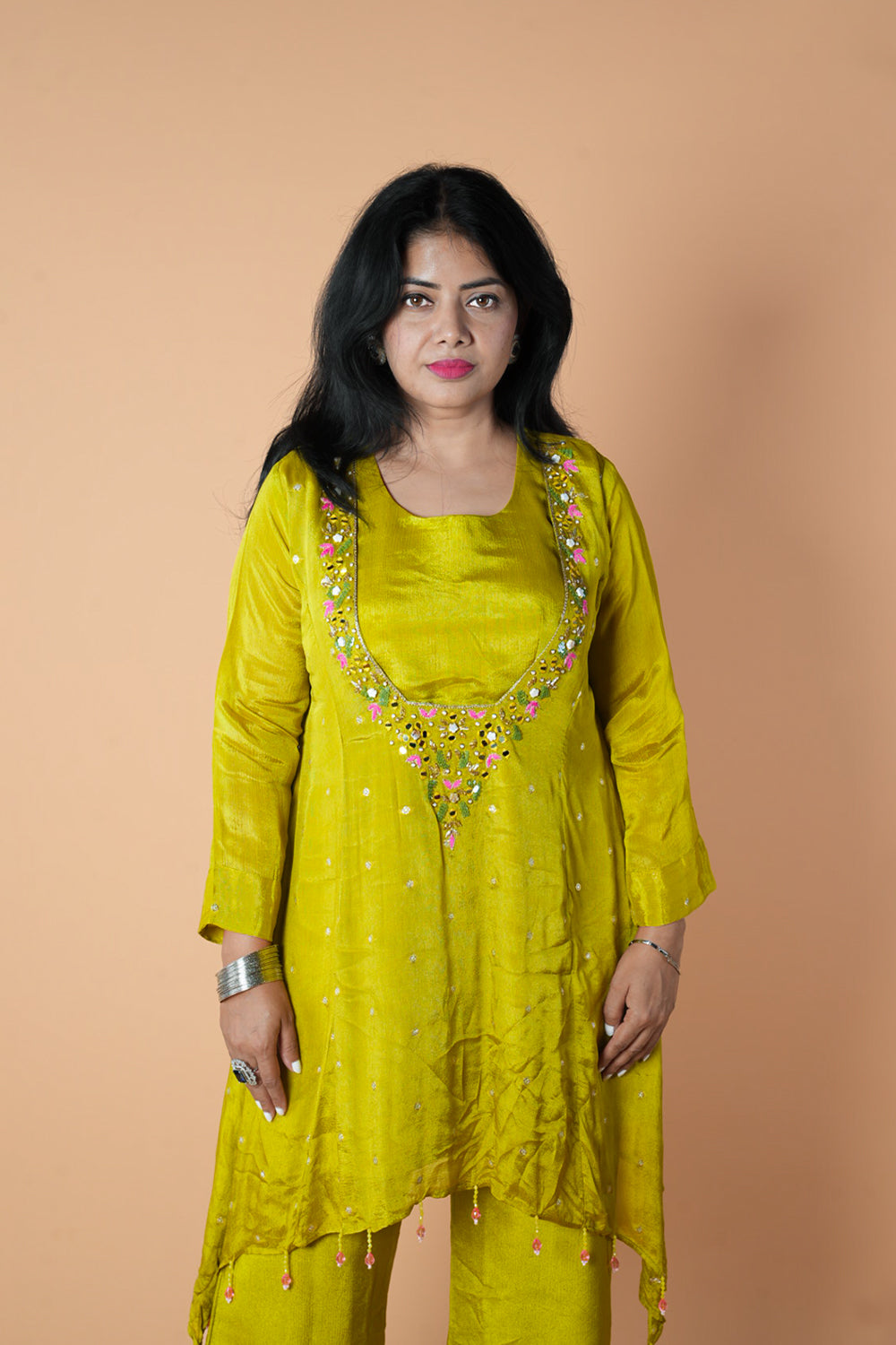 Green Chinnon low neck Bustier Cordset
