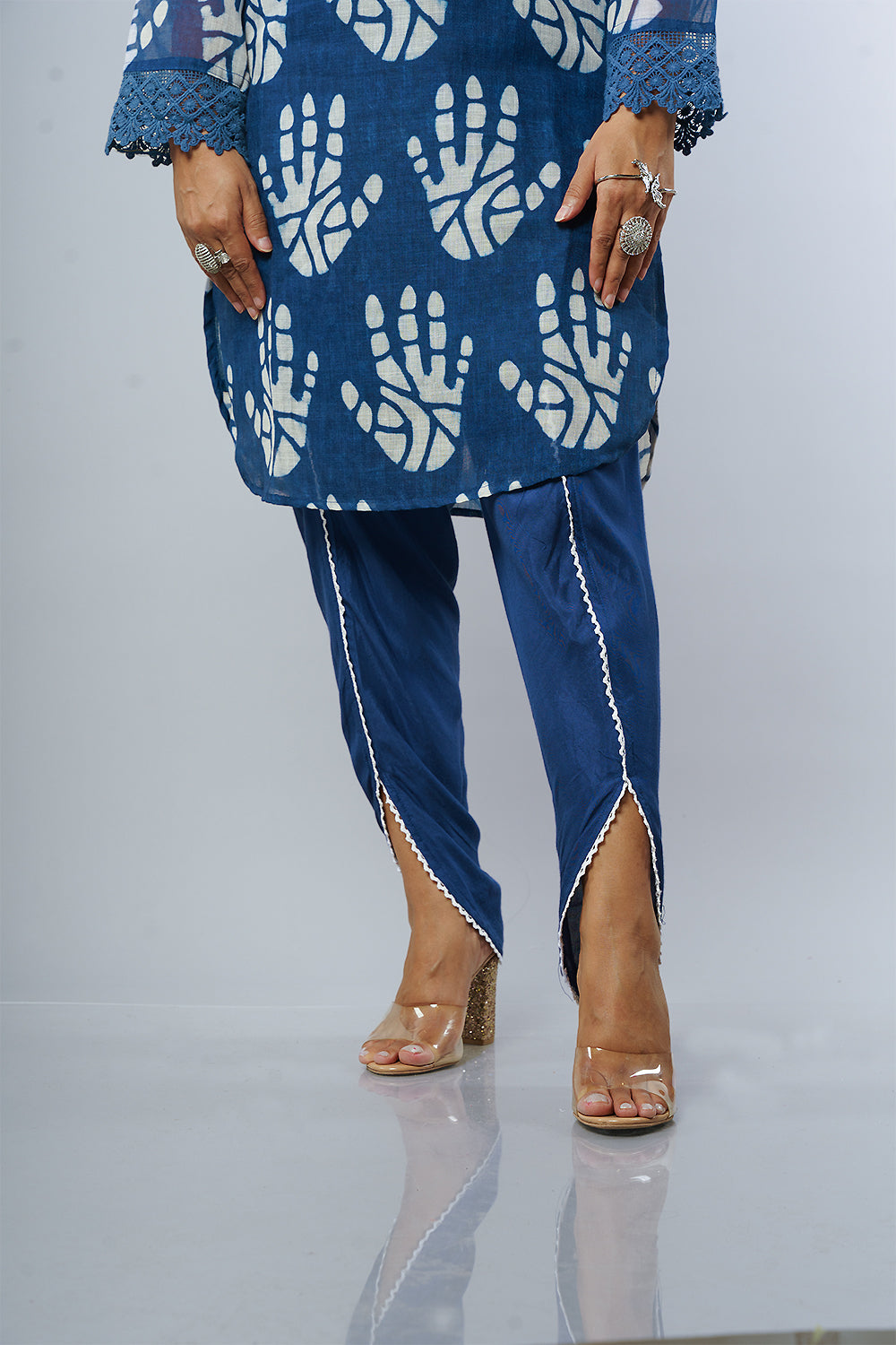 Lenin Blue colour Tulip Pant Cordset