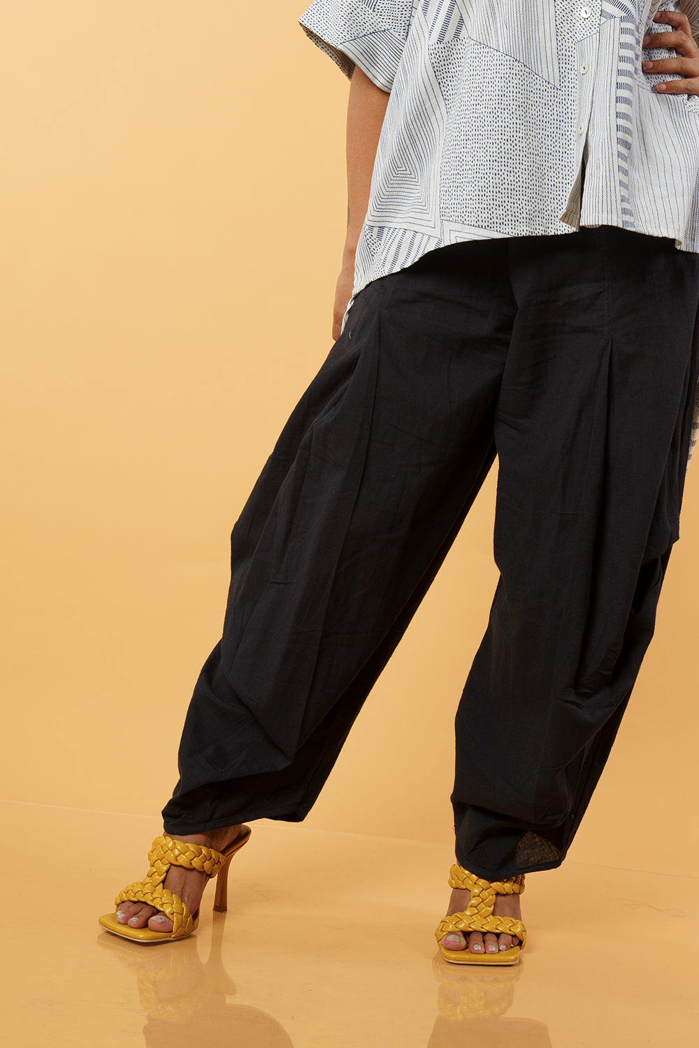 Lenin cotton Designer Cordset with pletaed pant