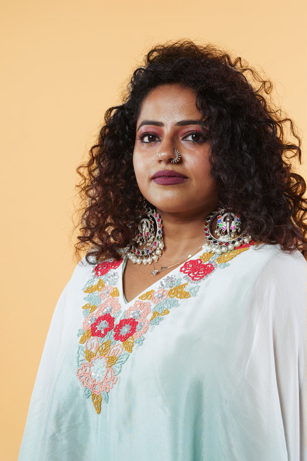 Ombre shadded Green Indowestern set