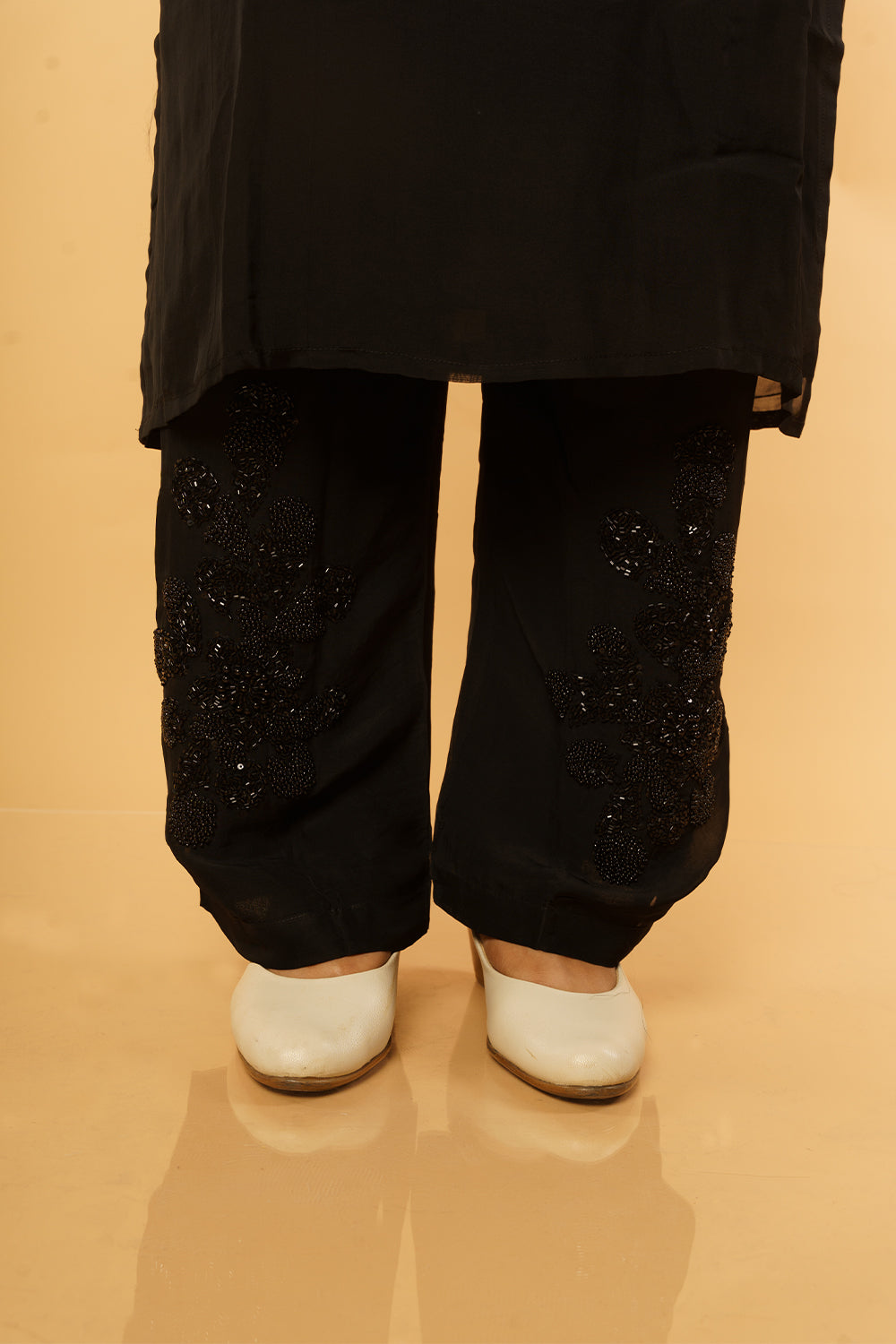 Lavishing Black Designer Hand work set