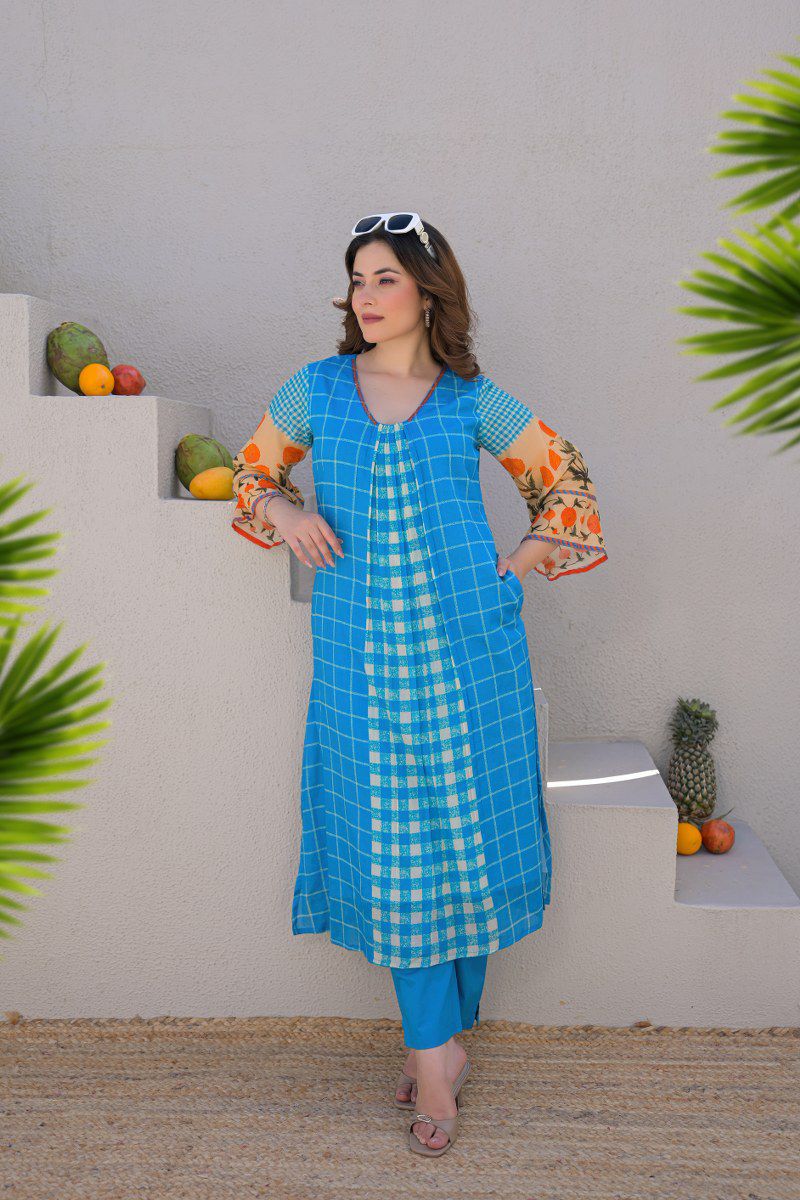 Oceara Mulcotton Kurti pant set