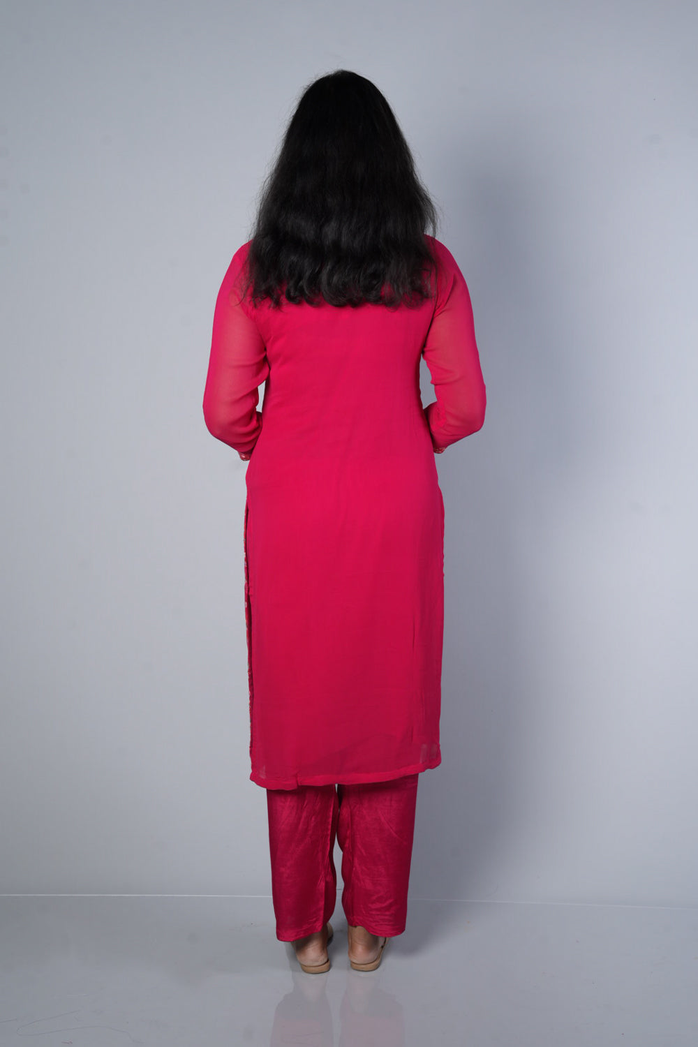 Rani Pink Colour Pure Gorgette Suit Set
