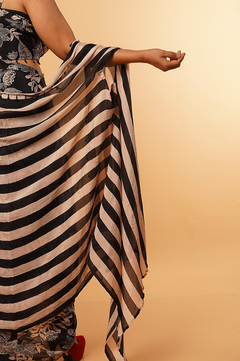 Black Chinnon Indowestern set