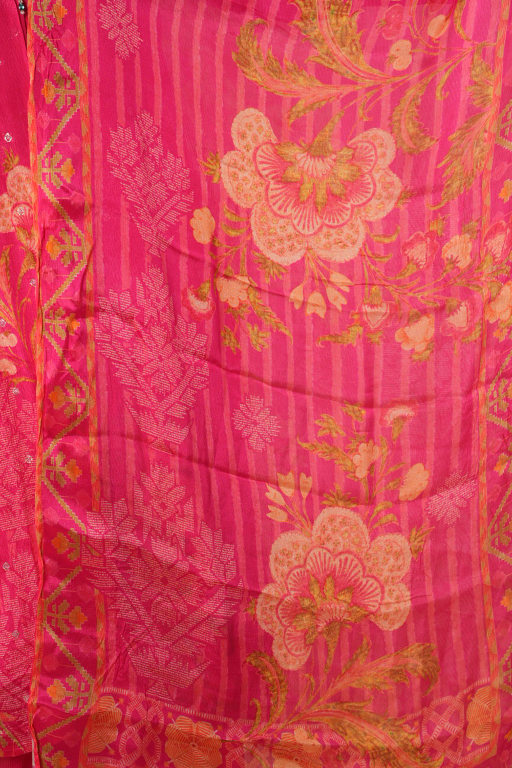 Pink Chinnon High low pattern with Excusive neck detailings