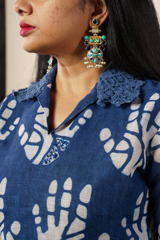 Lenin Blue colour Tulip Pant Cordset