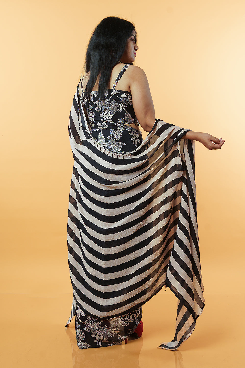 Black Chinnon Indowestern set