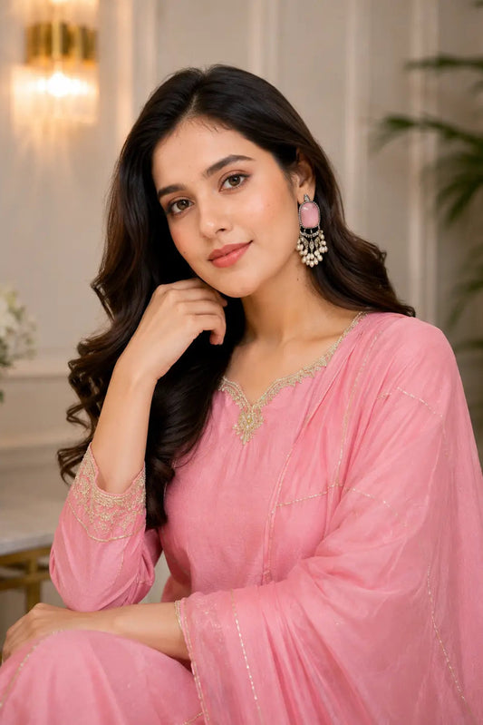 Flora Designer Mulchanderi Suit Set