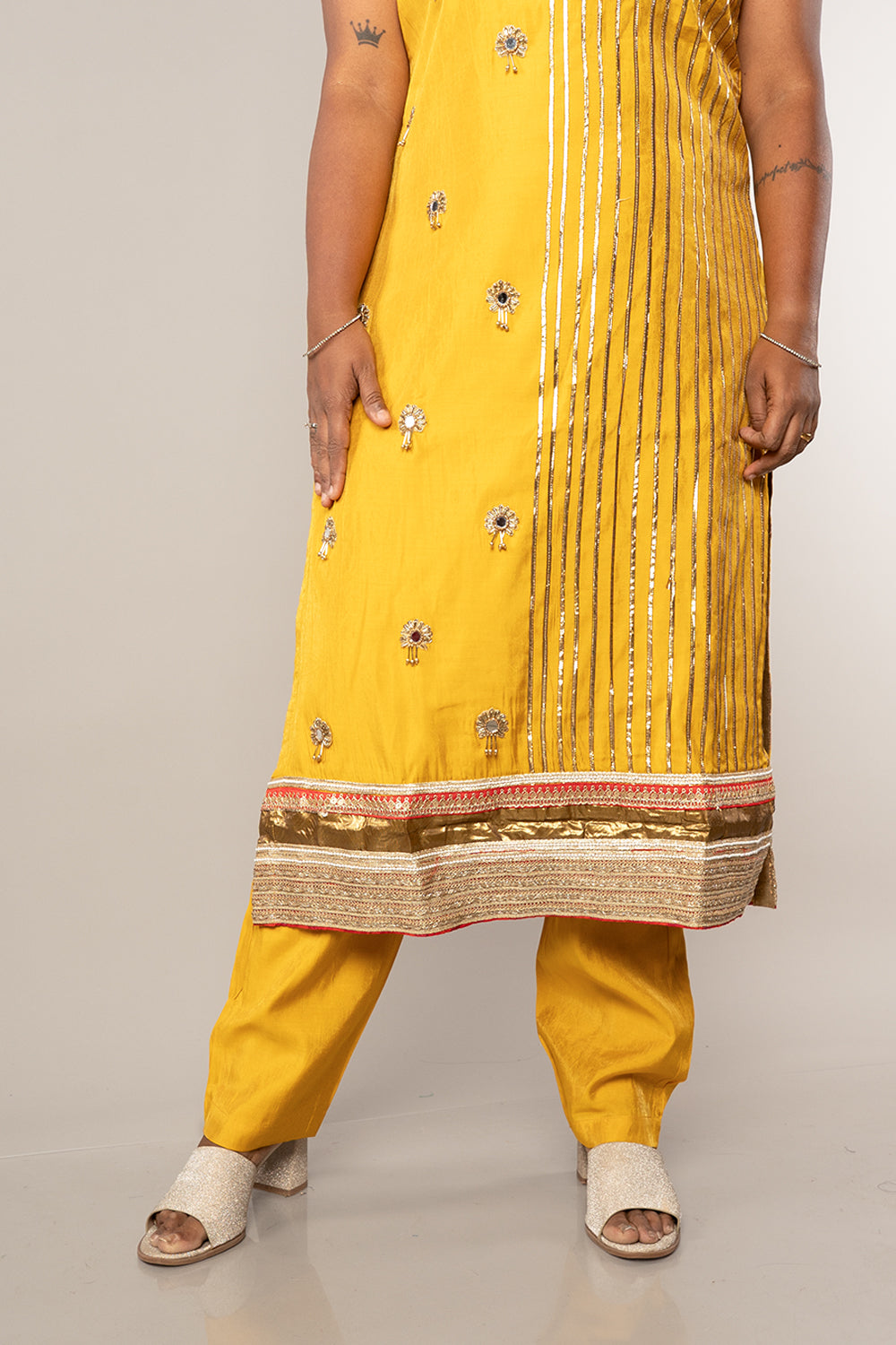 Halter Neck Gota patti Party wear set