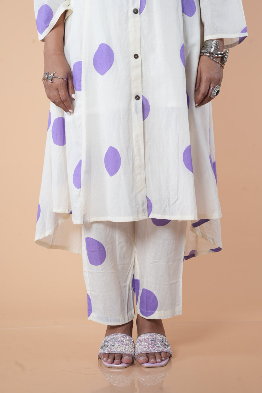 Block Print Polka Dots mulcotton cordset