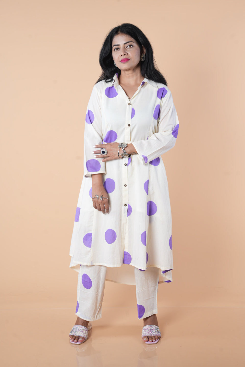 Block Print Polka Dots mulcotton cordset