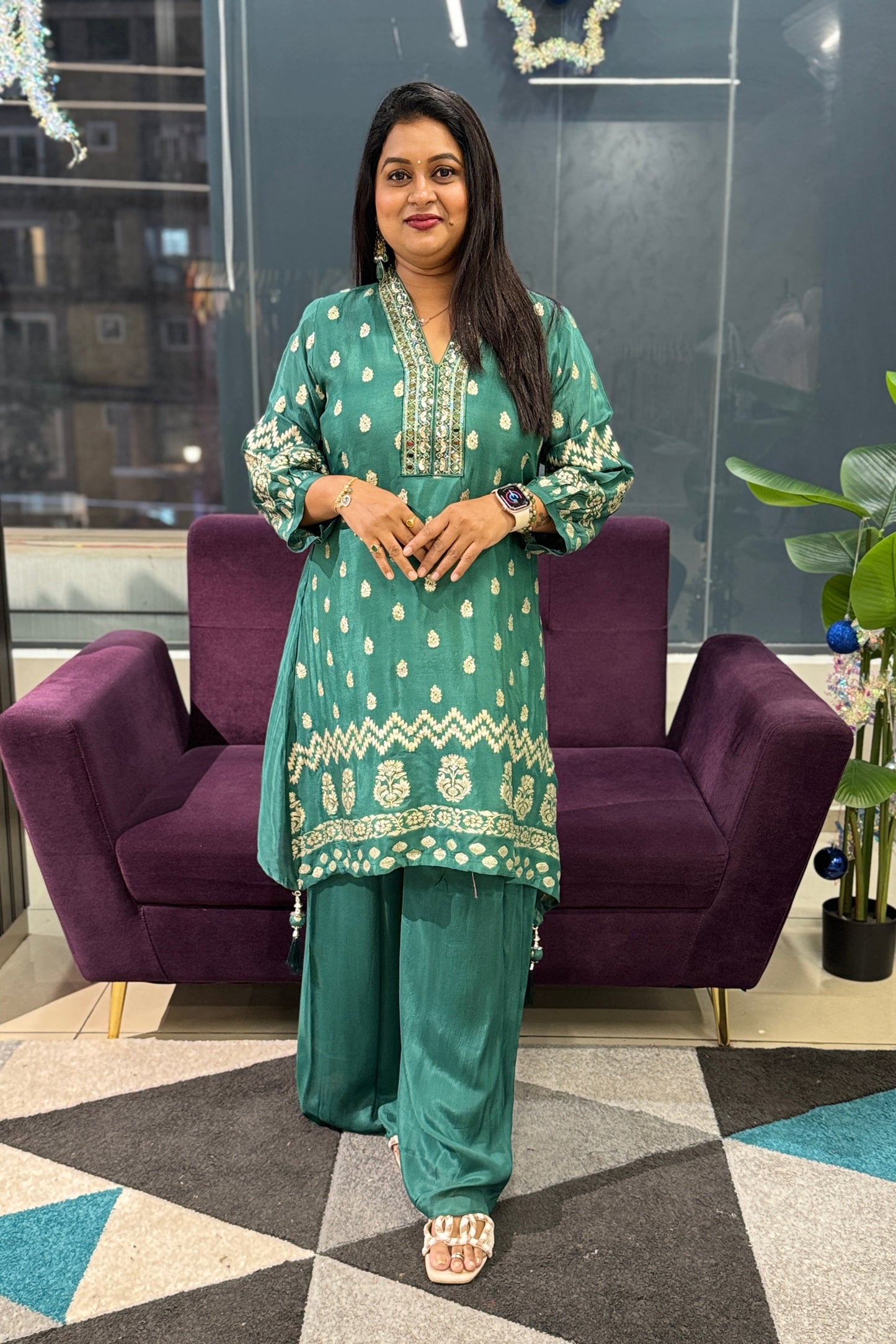 Premium Banaras weaving designer Co-Ordset