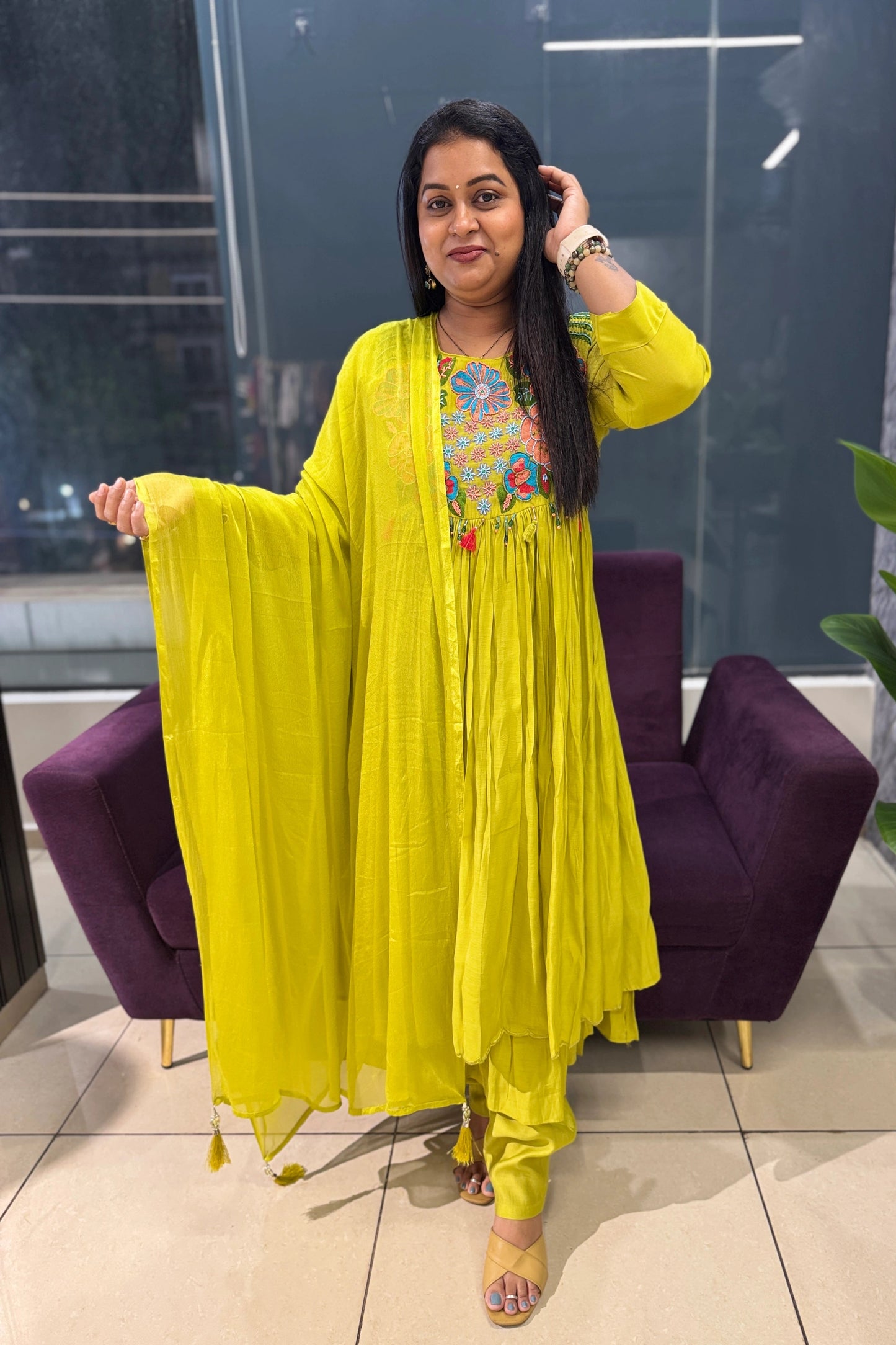 Sunshower Mulchanderi Designer Suit set