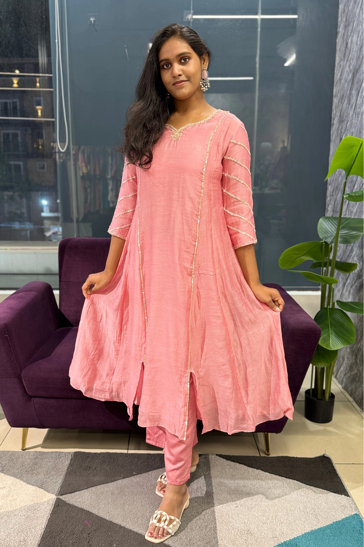 Flora Designer Mulchanderi Suit Set