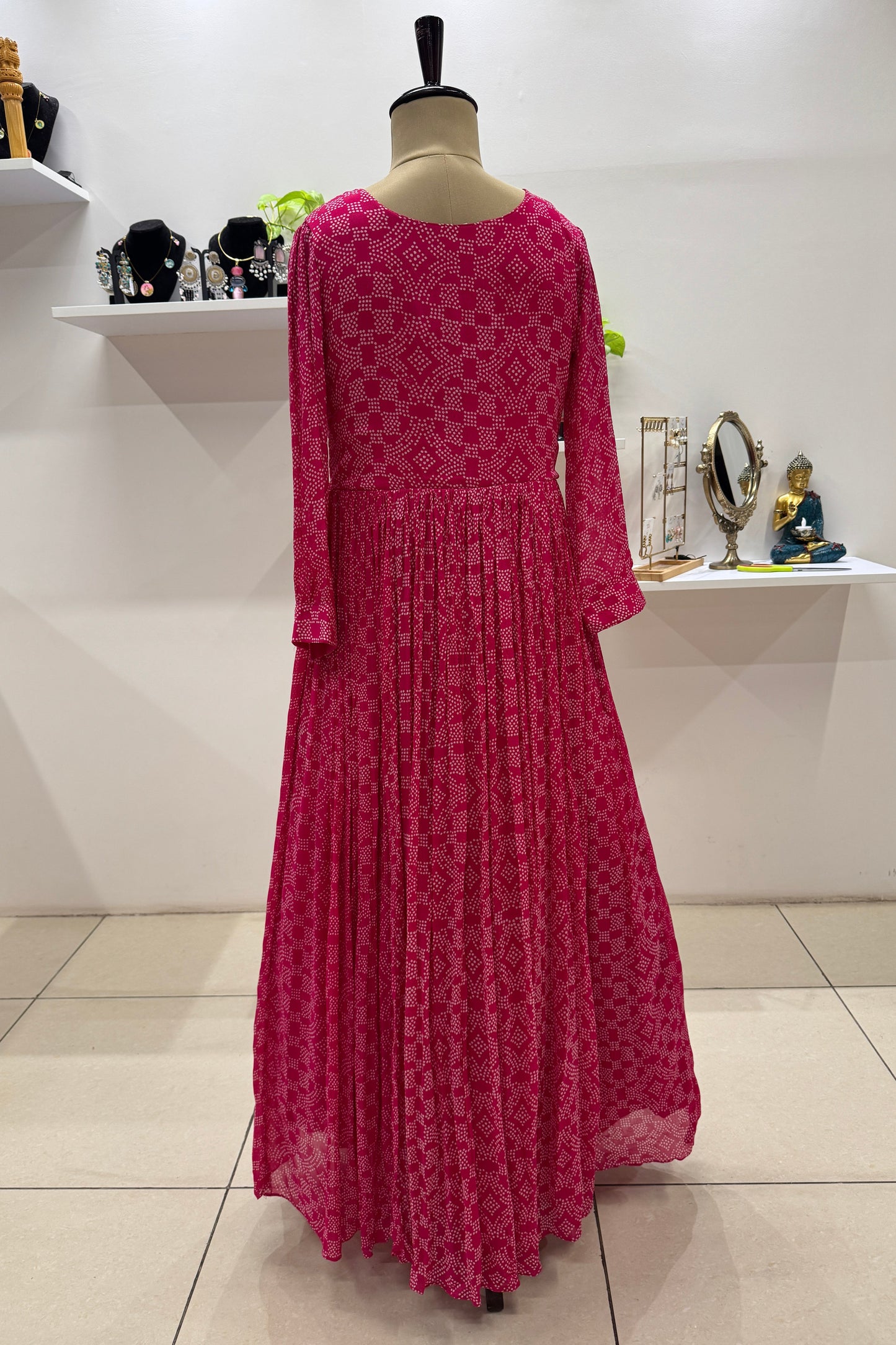 Pure chinnon Desigber Long frock with cancan