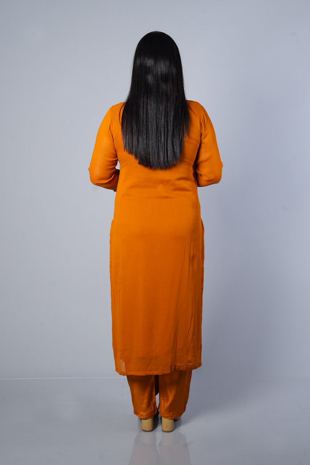 Mustard Colour Pure Gorgette Suit Set