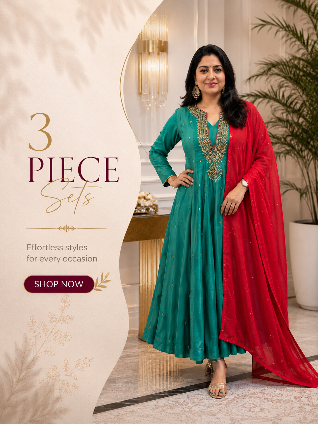 Kurti Pant and Dupatta Sets