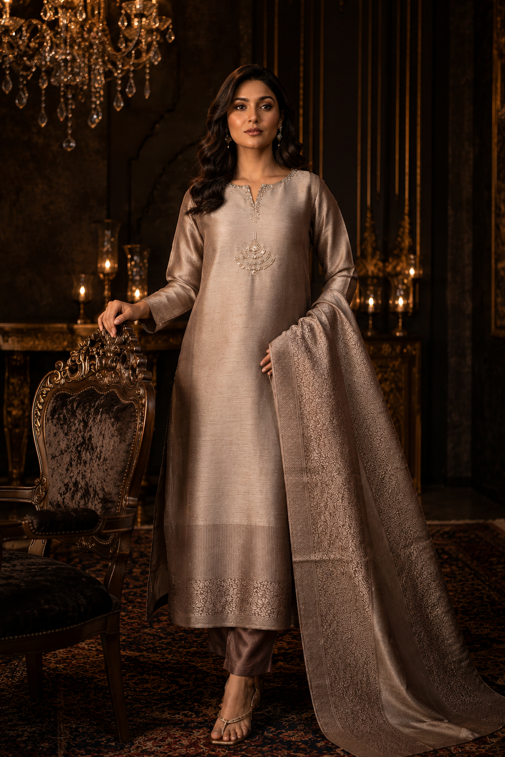 Kanchi Tissue Designer Suit Set