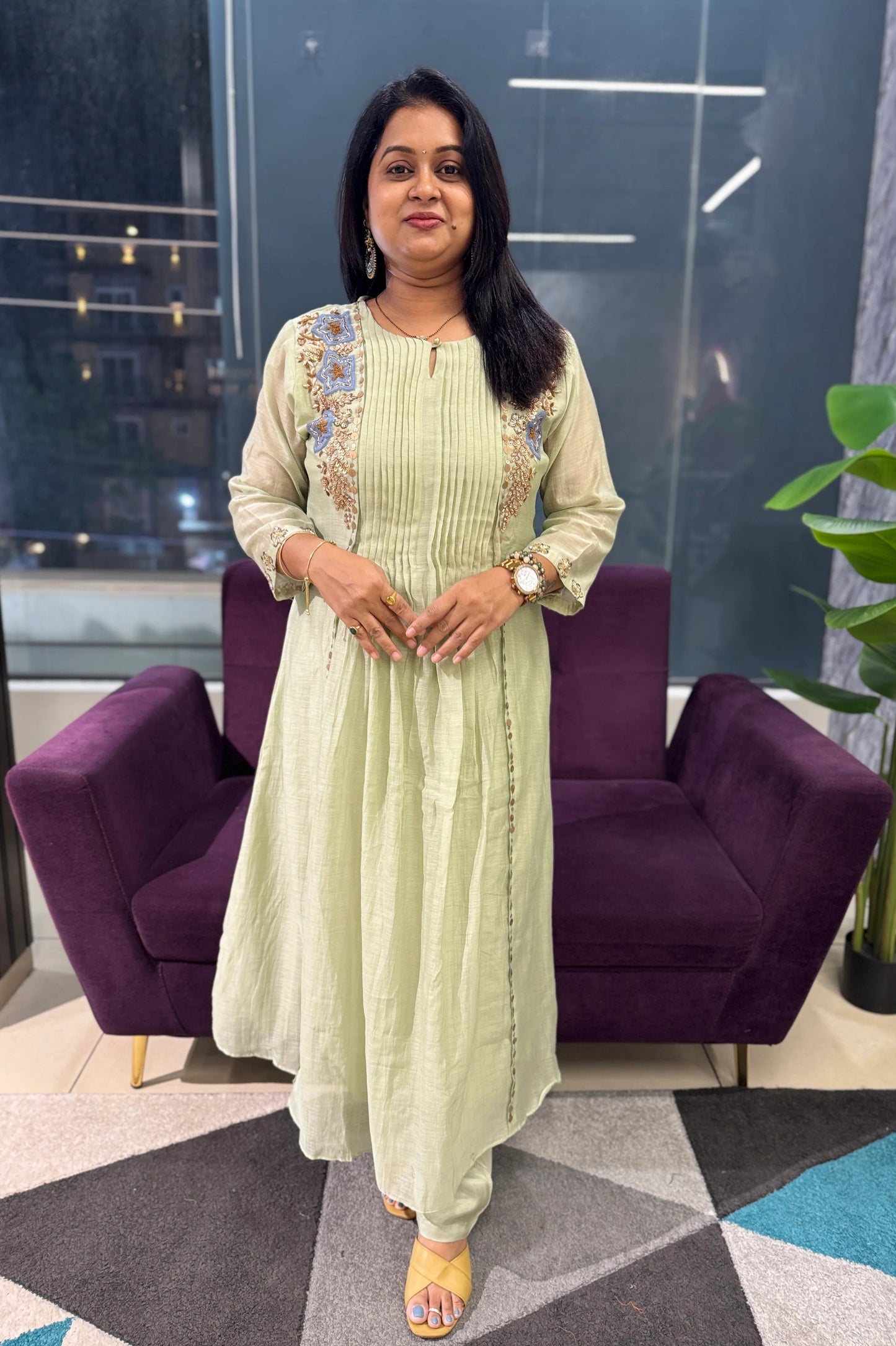 Meher Designer Mulchanderi Suit Set