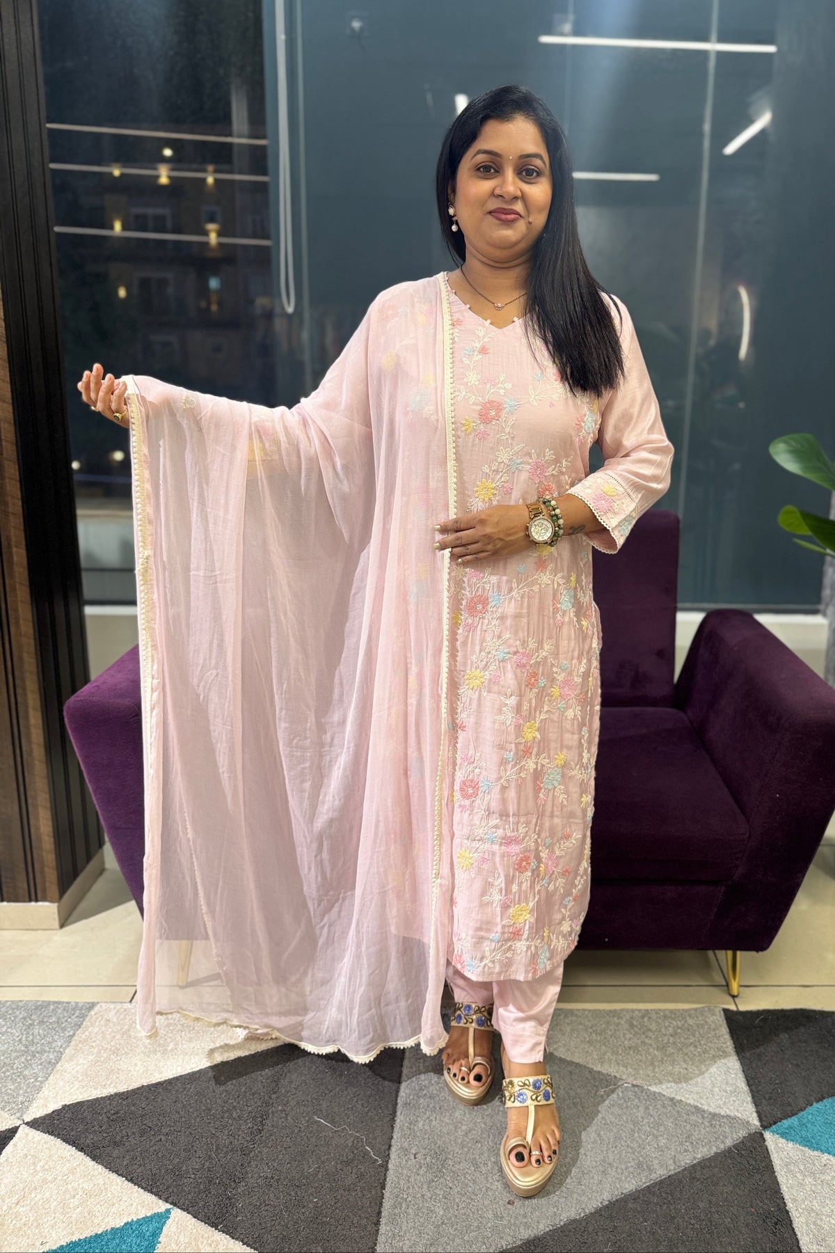 Tanvi Mulchanderi Suit Set