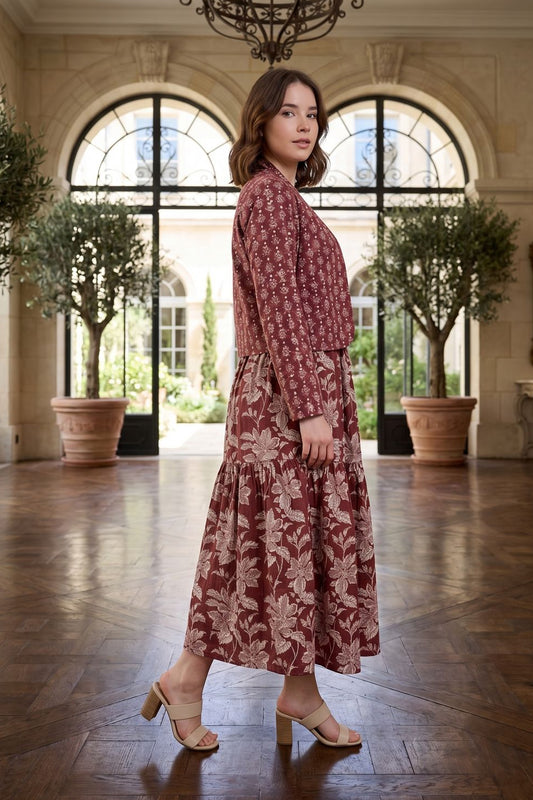 Kalamkari Jacket Pattern Frock