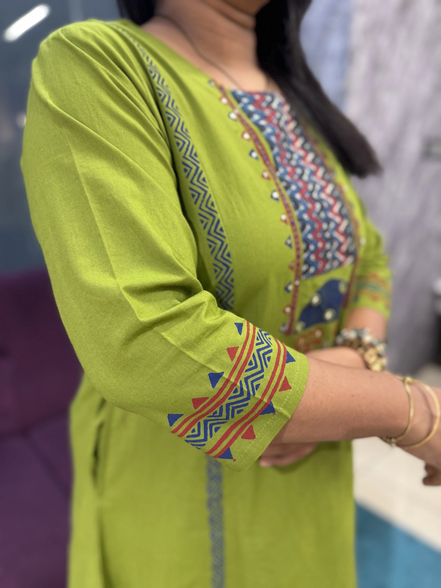 Sitara Rama Green Suit Set