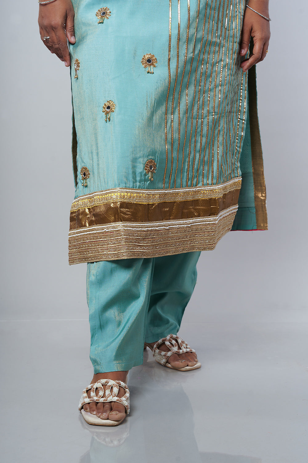 Halter Neck Gota patti Party wear set