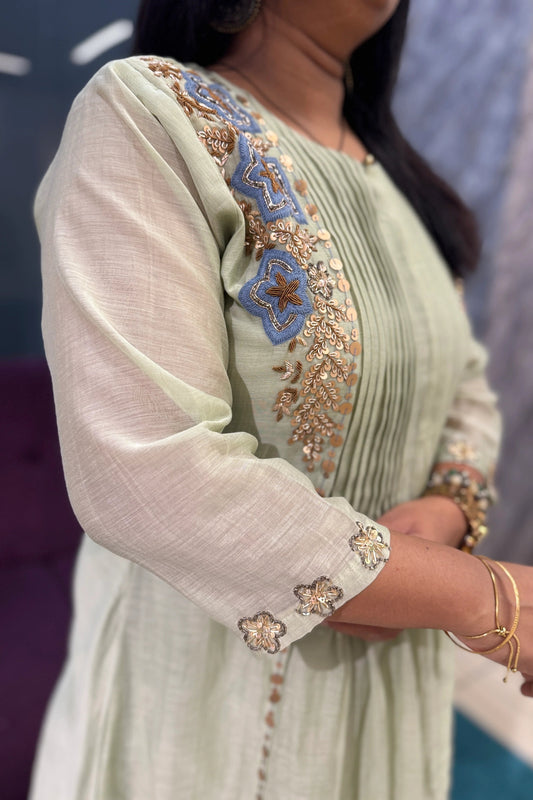 Meher Designer Mulchanderi Suit Set
