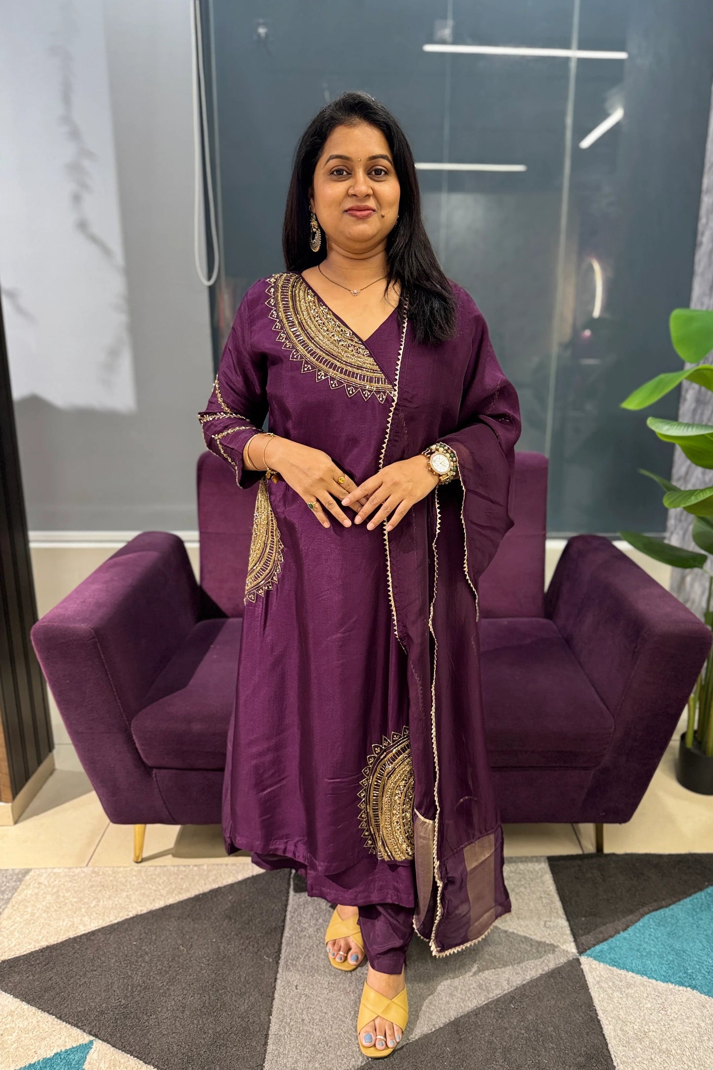 Iraa Dola silk Angrakha Designer Suit Set