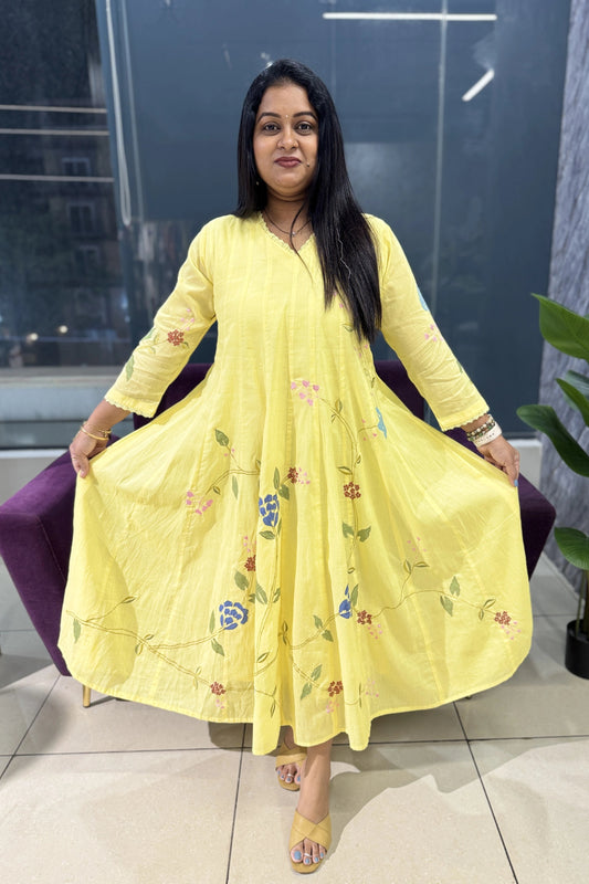 Applique kali Pattern Frock