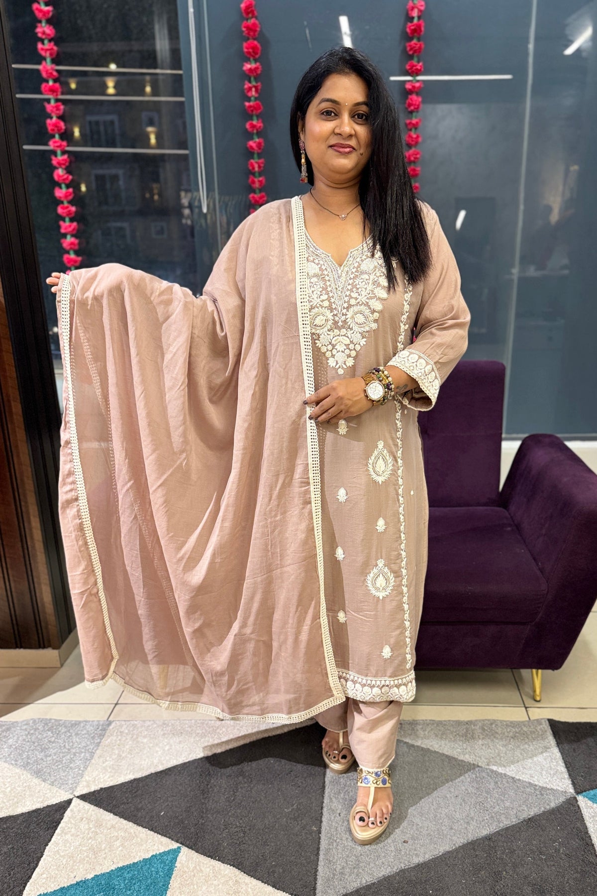 Alora Chikankari Suit Set