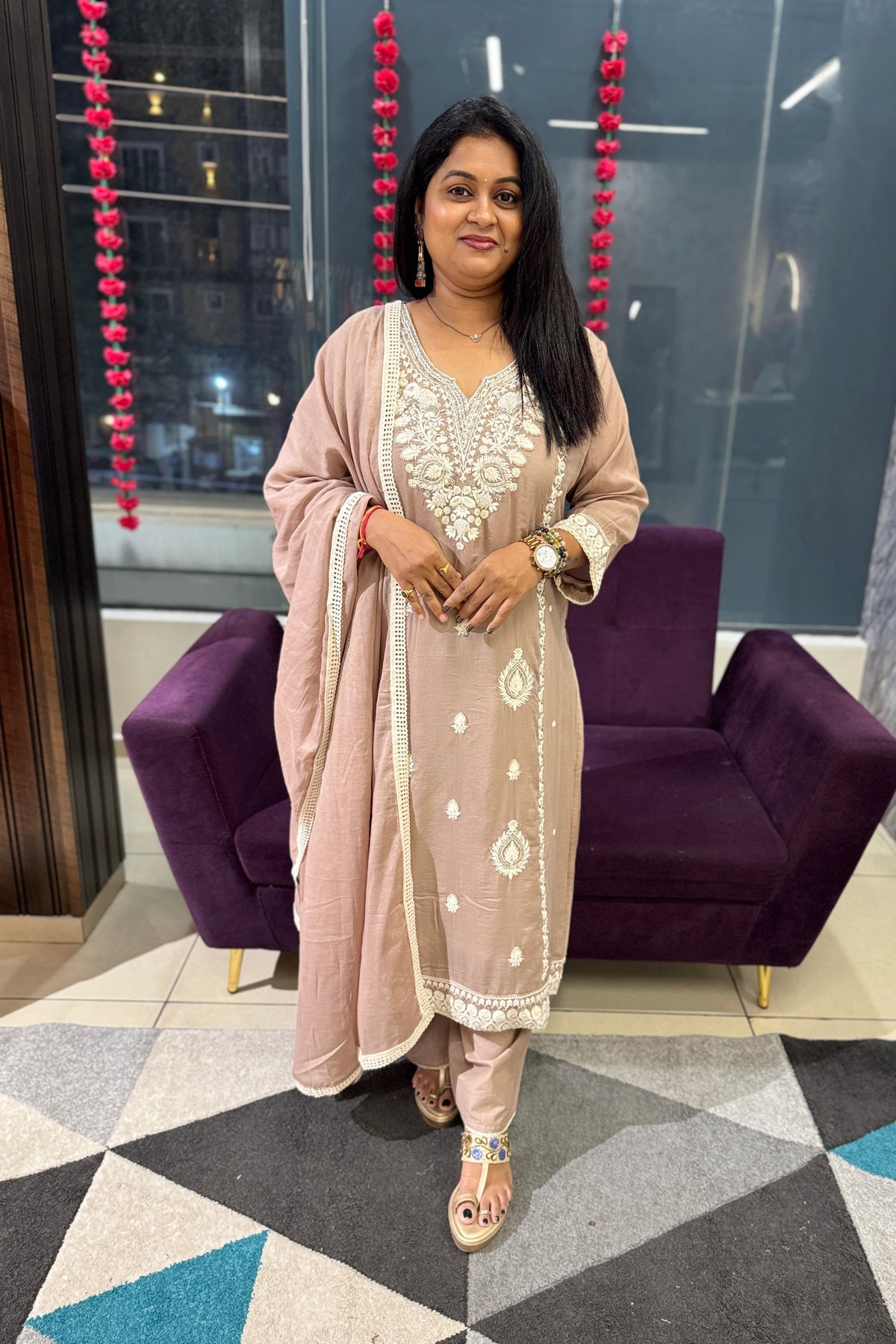 Alora Chikankari Suit Set