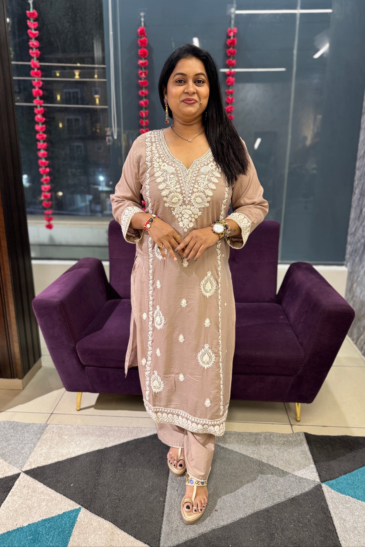 Alora Chikankari Suit Set