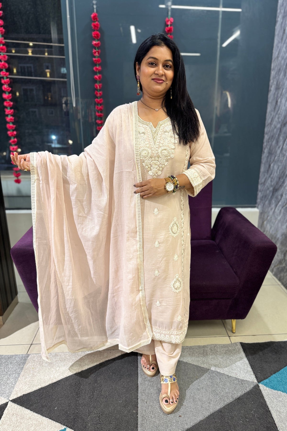 Alora Chikankari Suit Set