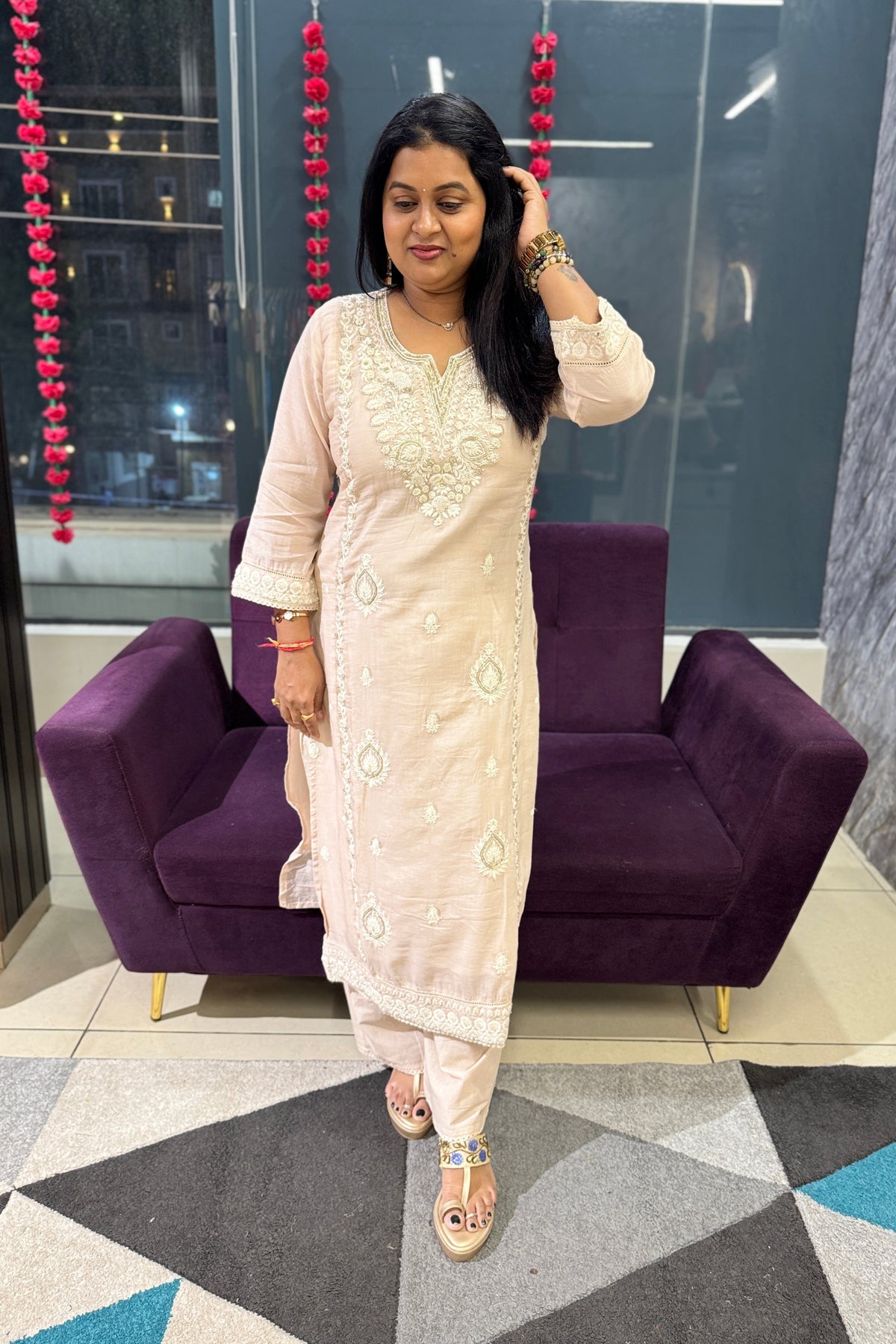 Alora Chikankari Suit Set