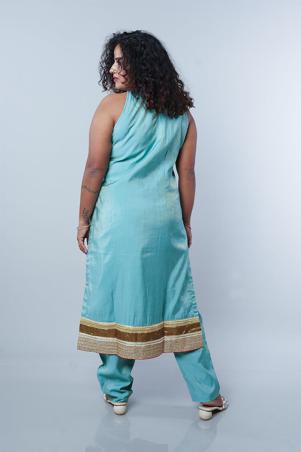 Halter Neck Gota patti Party wear set