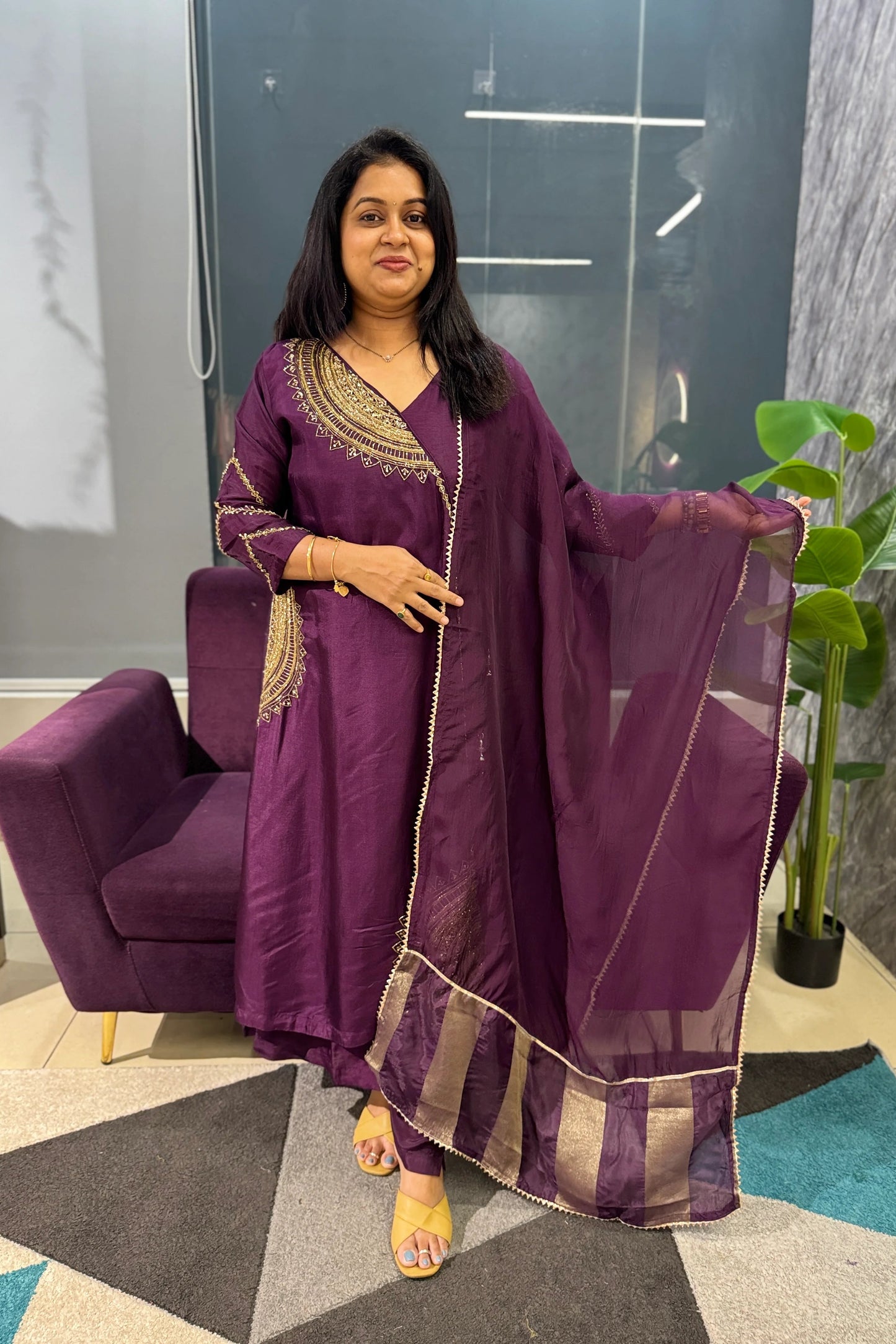 Iraa Dola silk Angrakha Designer Suit Set