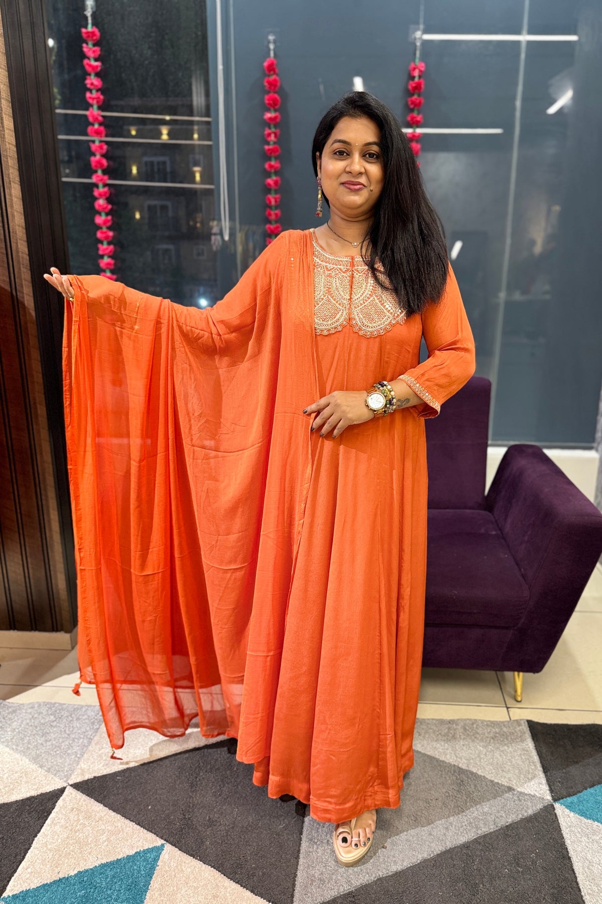 Kesariya Chinnon Designer Suit Set