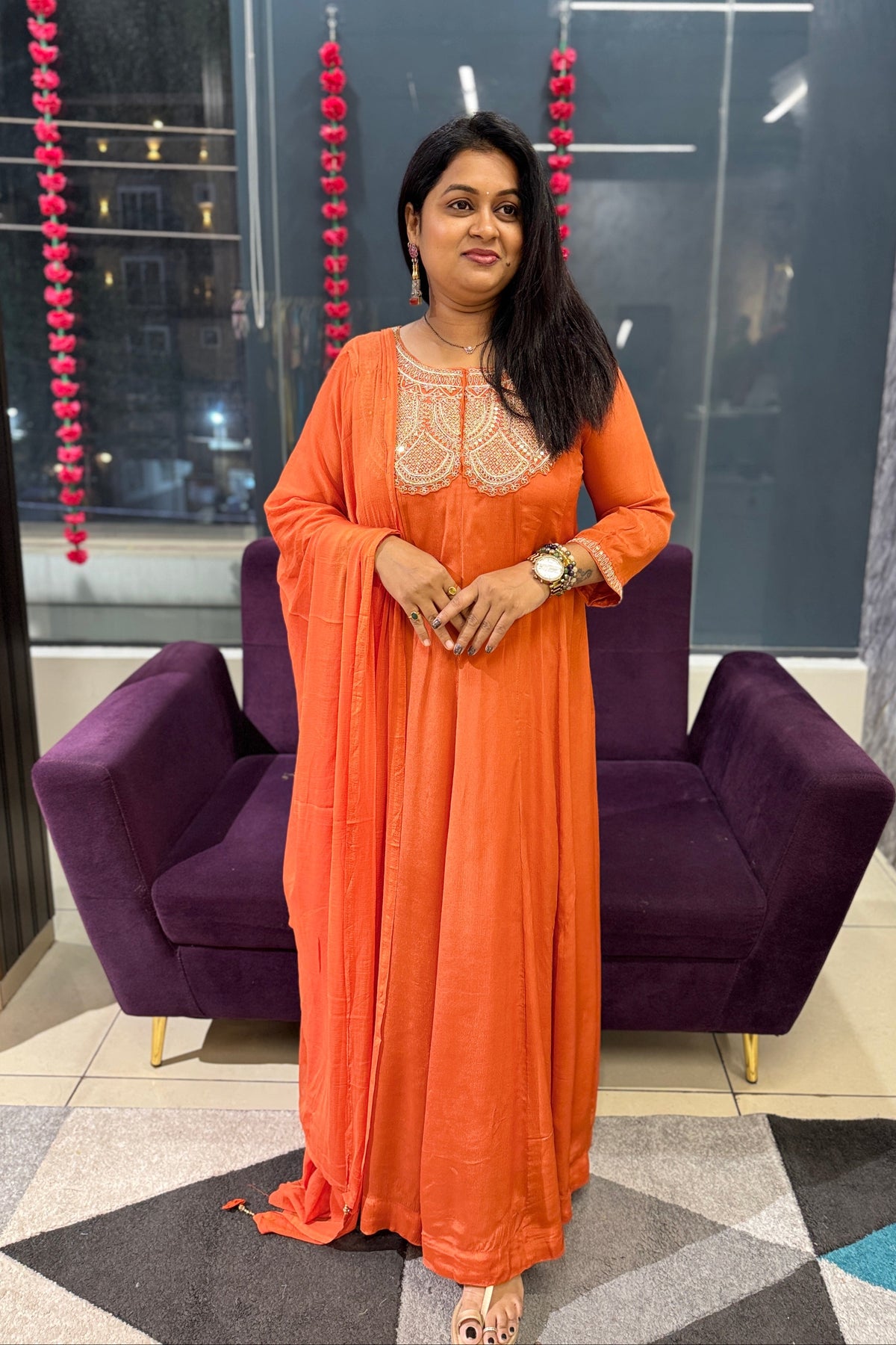 Kesariya Chinnon Designer Suit Set