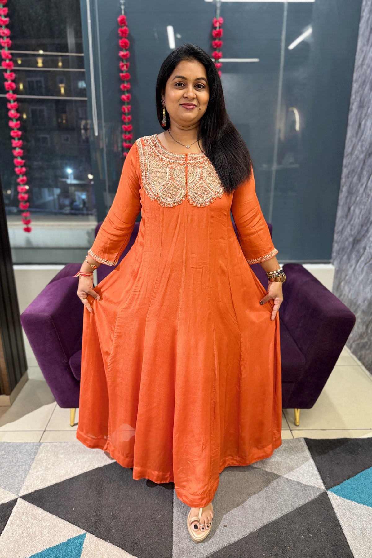 Kesariya Chinnon Designer Suit Set