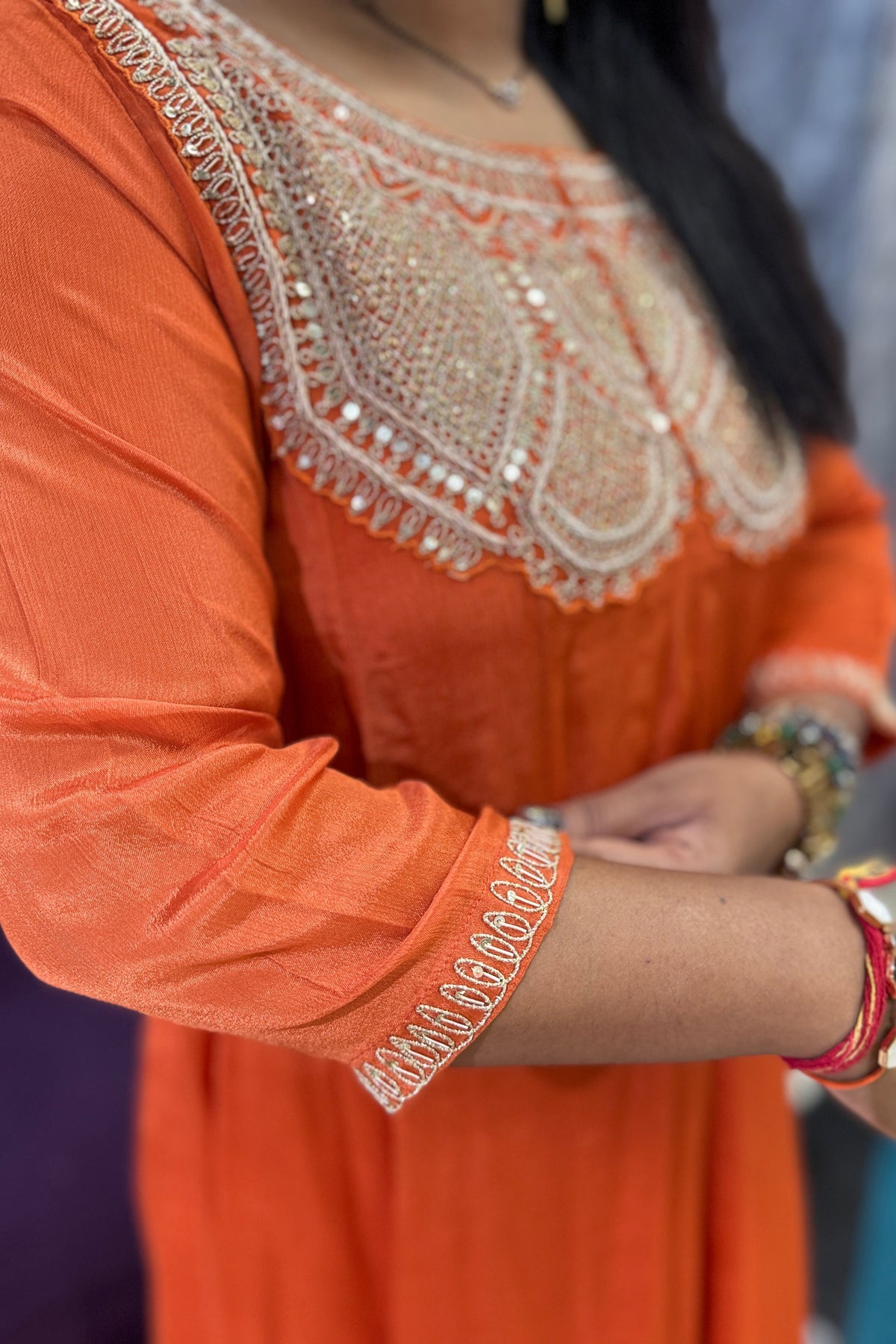 Kesariya Chinnon Designer Suit Set