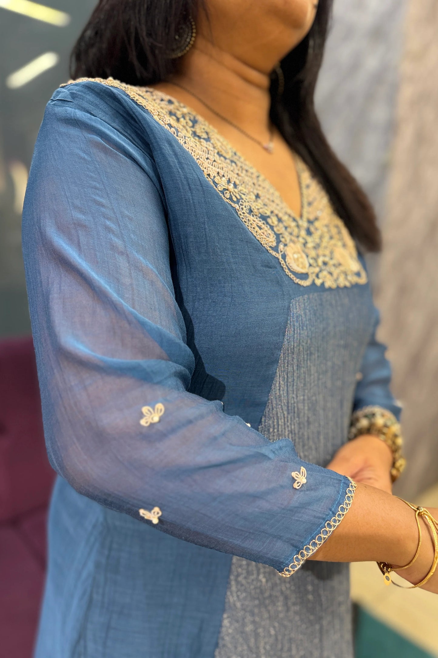 Kiara Mulchanderi tissue Suit Set