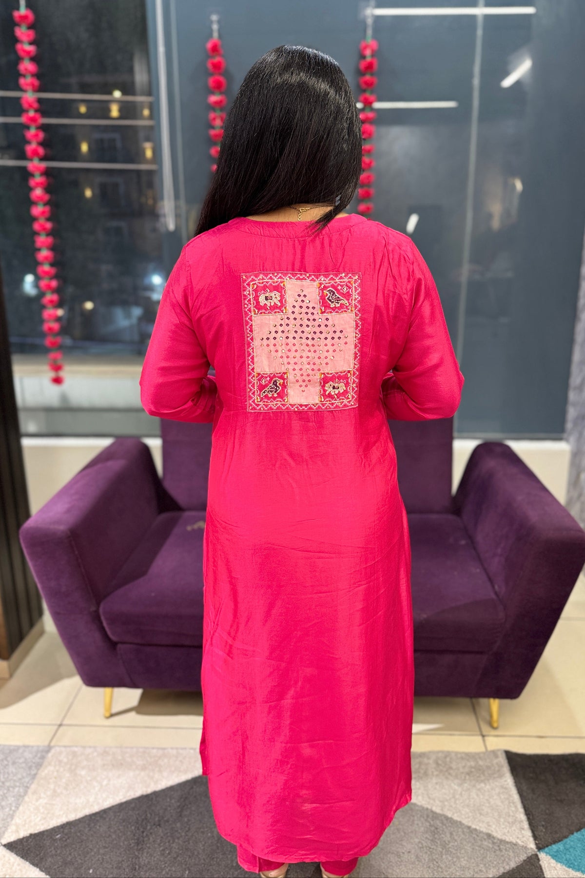 Ruby Silk Suit set with Gaji Silk Dupatta