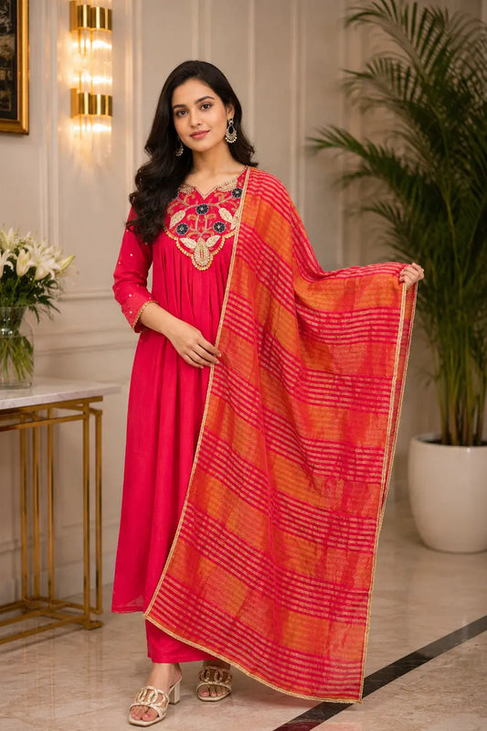Tarang Designer Russian Silk Suit Set